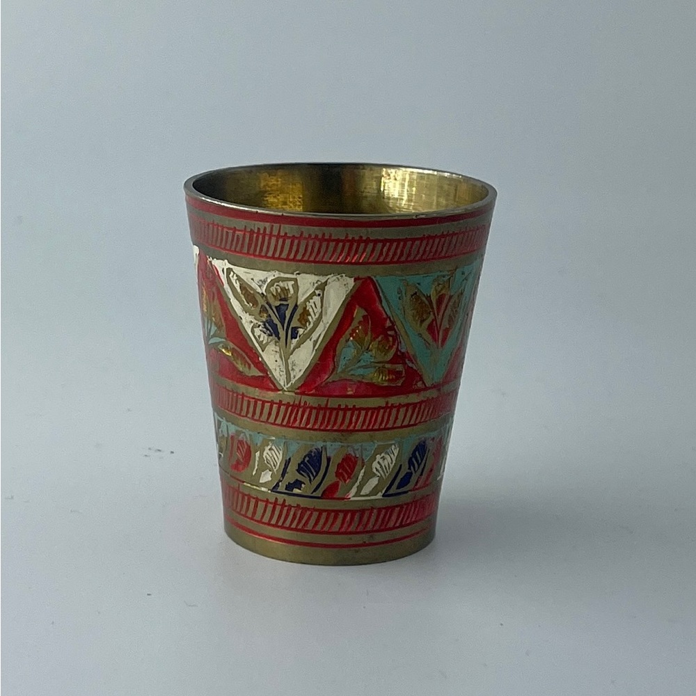 Brass shot glasses - vintage. Used condition